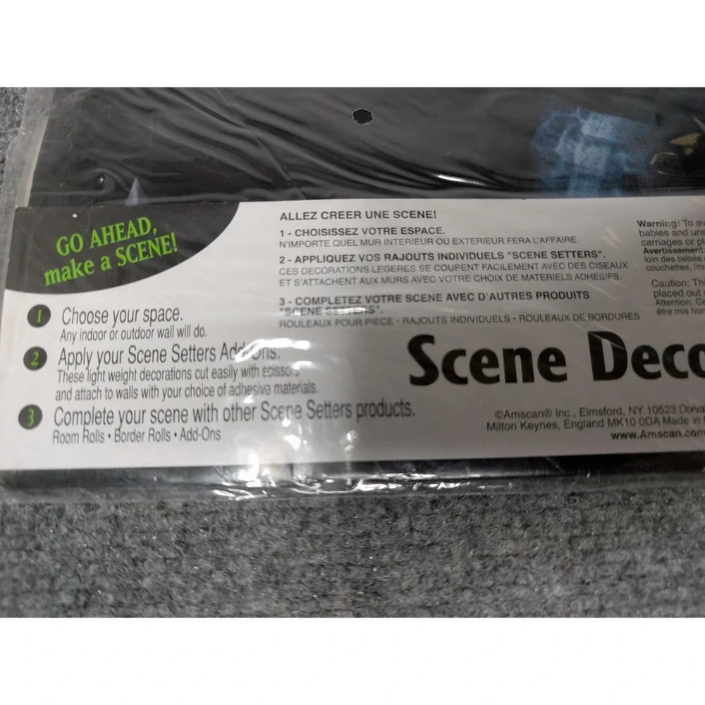 NEW Amscan Scene Setters Add Ons What Lurks Within‎ Skeletons 2 Panels 33.5